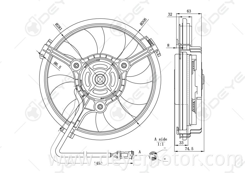 8D0959455C 8D0959455 4B0959455 car radiator cooling fan for A4 A6 A8 VW SHARAN FORT GALAXY SEAT ALHAMBRA